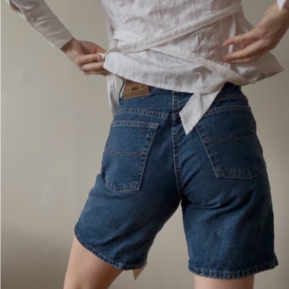 Vintage Lois Denim Bermuda Shorts - 100% Cotton - Size 28